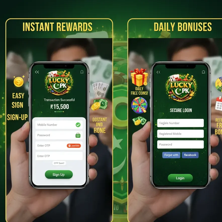 luckypk rewards and bonuses interface