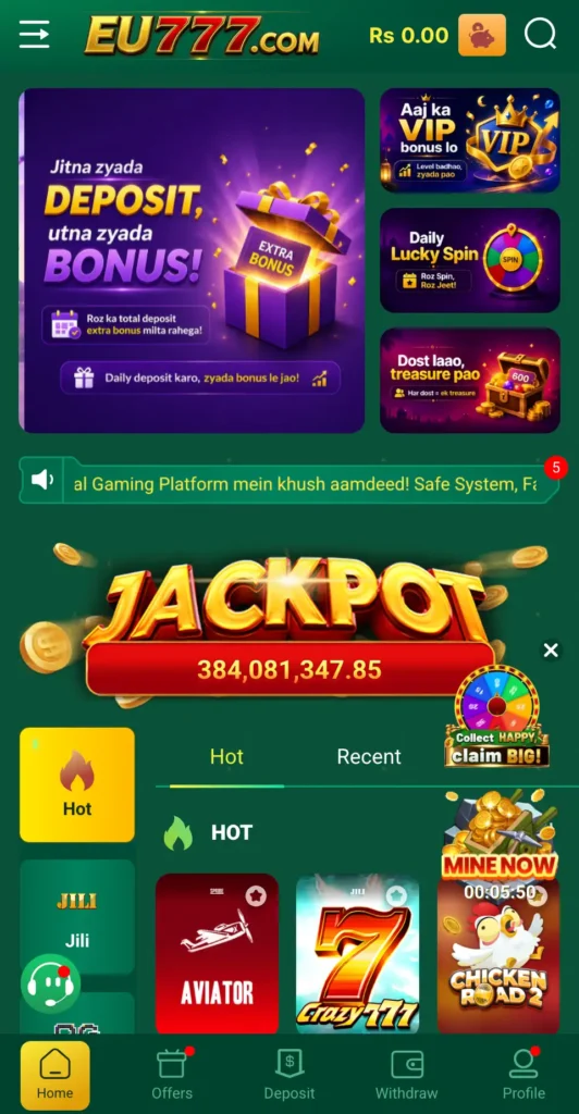 eu777 game interface